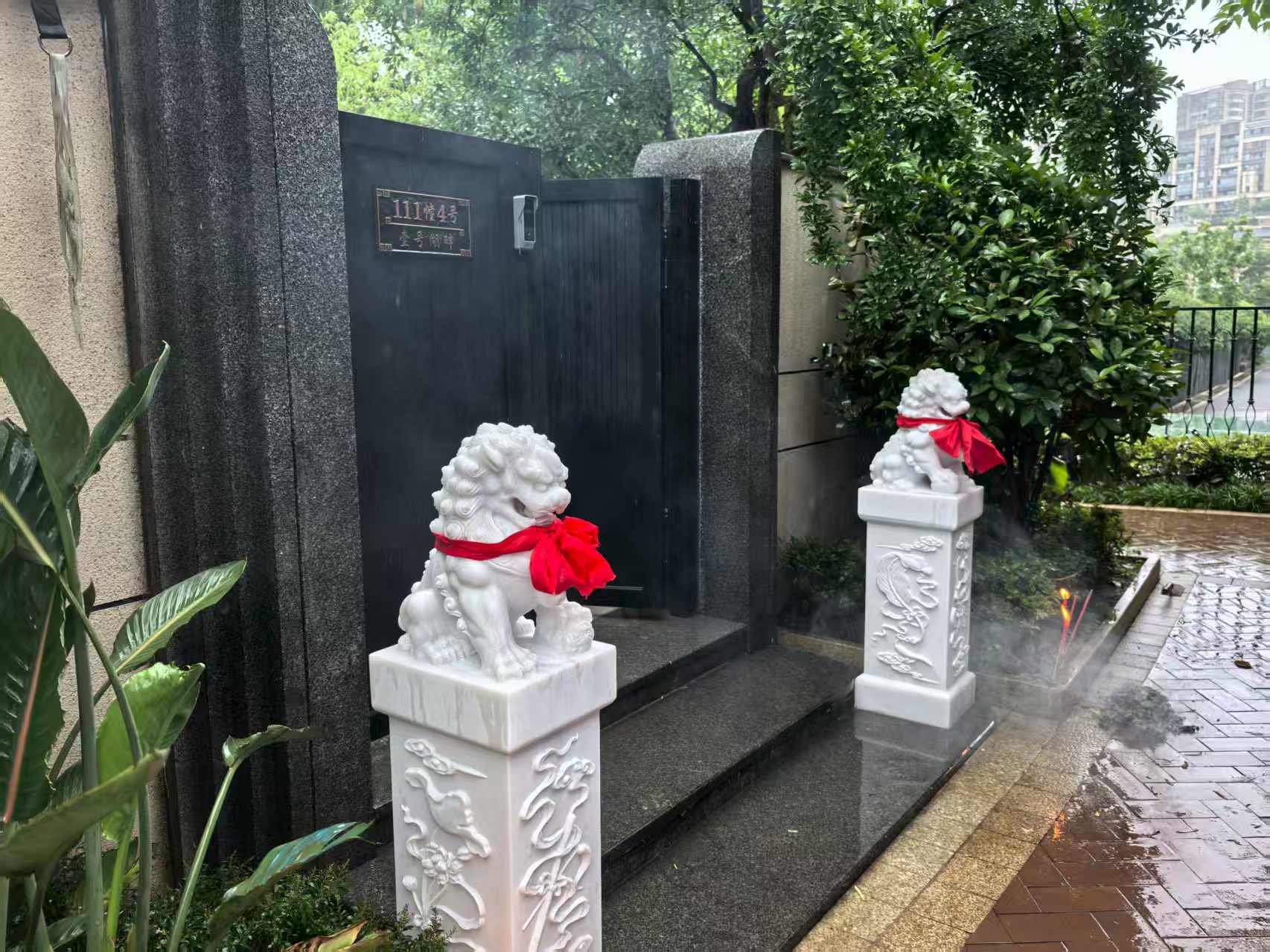 渝北汉白玉石狮
